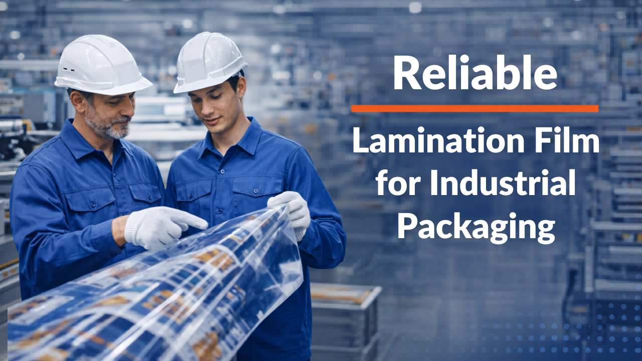 Reliable adhesive lamination film inspection in Africa industrial packaging facility with workers handling flexible packaging material