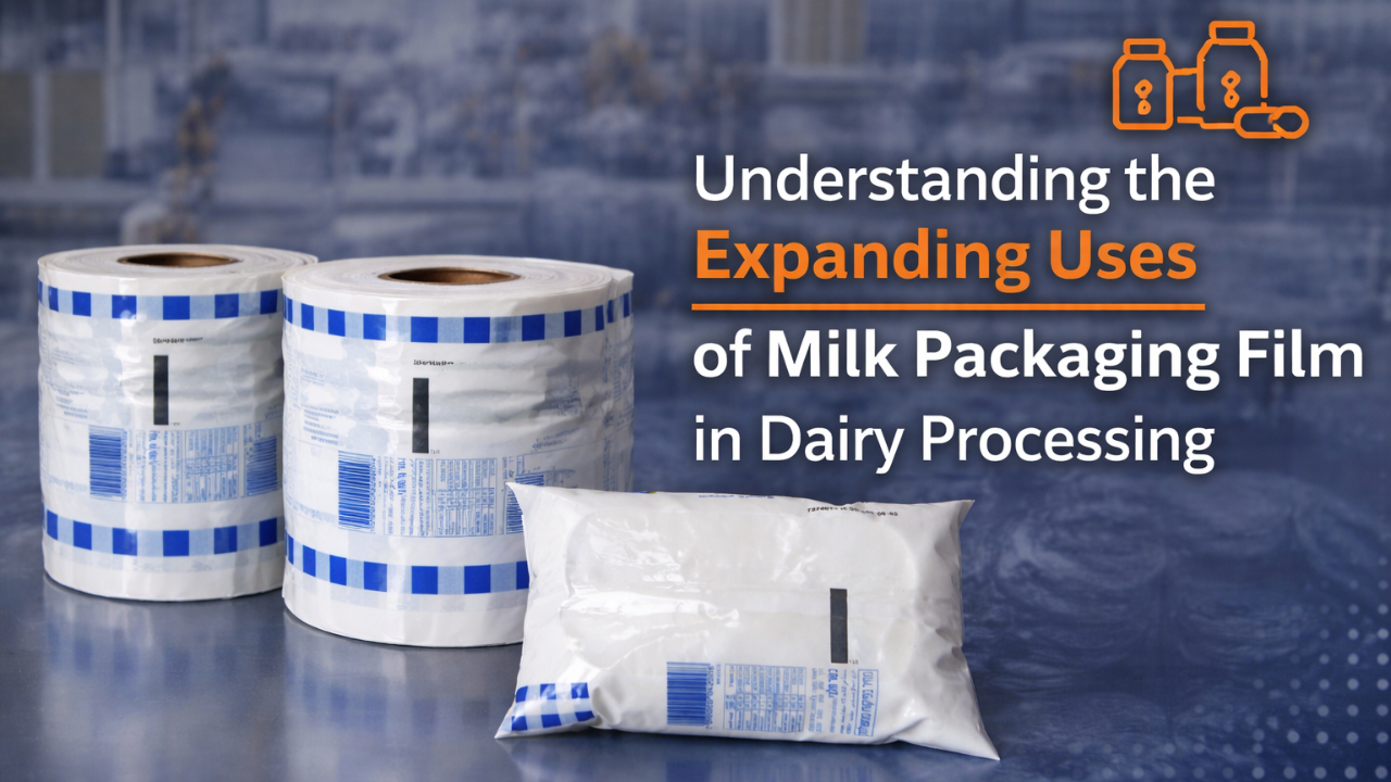 Milk packaging film rolls and pouch in South Africa dairy processing facility for milk storage and distribution