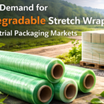 Biodegradable stretch wrap rolls and pallet packaging in Africa eco-friendly industrial packaging and sustainable logistics operations