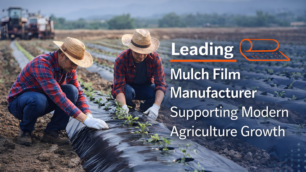 Farmers applying mulch film in Africa agricultural field to improve soil moisture, crop growth, and modern farming productivity