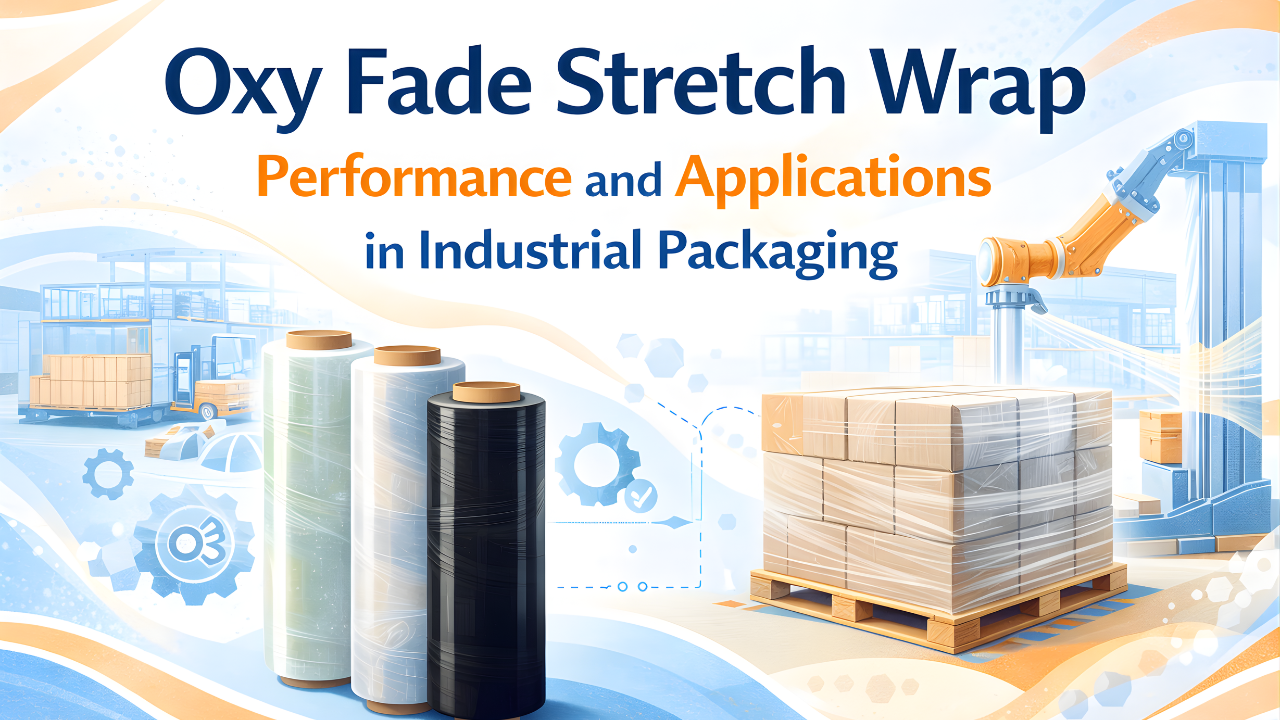 Oxy fade stretch wrap rolls and pallet wrapping machine in Africa industrial packaging for load stability and performance