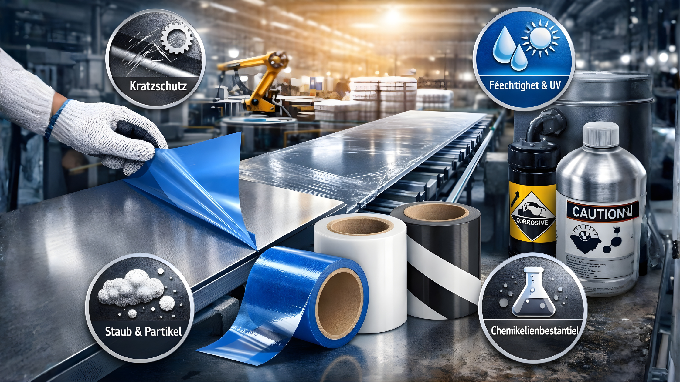 oberflächenschutzfolien: Anforderungen in Industrieumgebungen