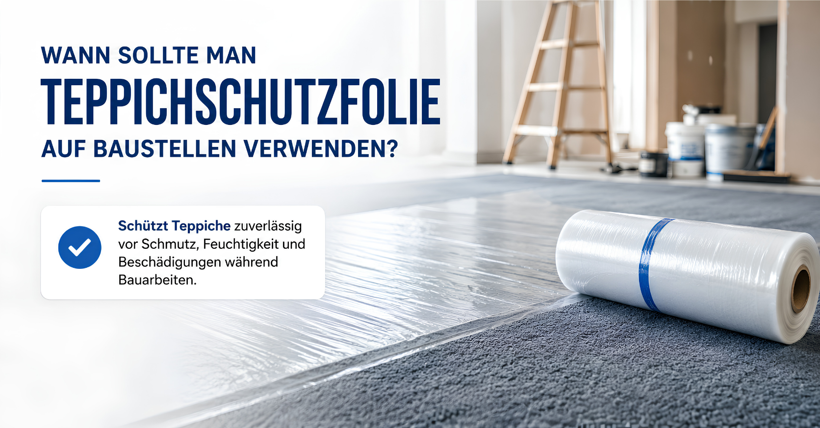 Wann sollte man Teppichschutzfolie auf Baustellen verwenden